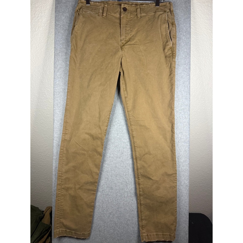 American Eagle Outfitters Mens Flex Slim Straight Chino Pants Khaki Brown 32x34